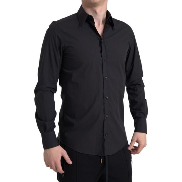 Dolce & Gabbana Classic Fit Long Sleeve Shirt Men Black Shirts
